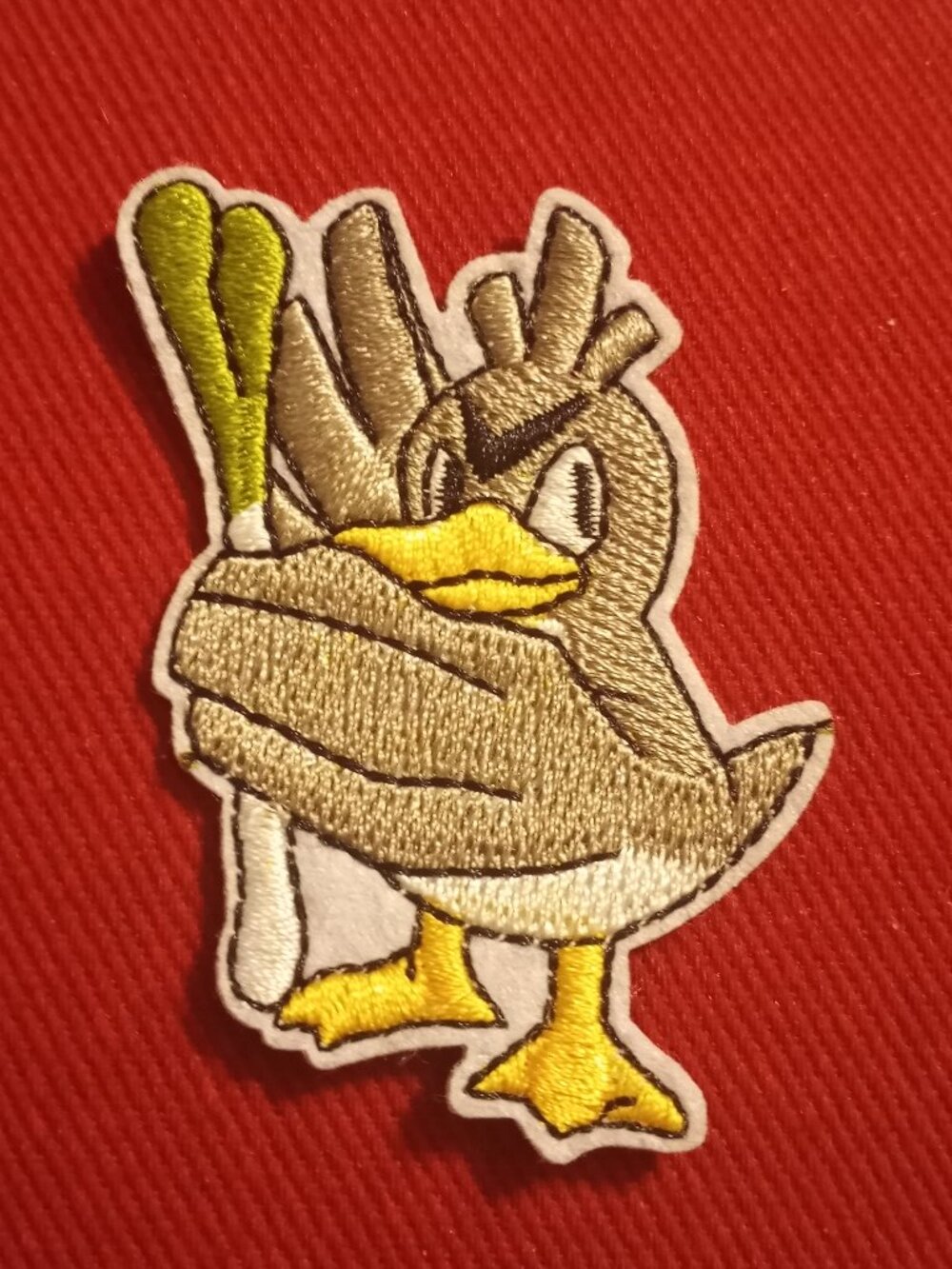 Farfetch'd flying Pokemon embroidered iron patch applique
